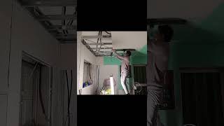 Instalação de Teto de Drywall #shorts #short #viral #trending #lifehacks #drywall #obra #diy