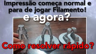 impressão começa bem e para de jogar filamento, como resolver?#dicas #3d