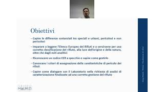 Webinar Classificazione dei rifiuti