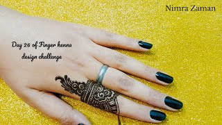 Day 26 of Finger henna design challenge | intricate one finger mehndi design