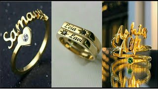 Name Rings design | Latest trendy Couple Engagement & Wedding Name Ring Model 2020.