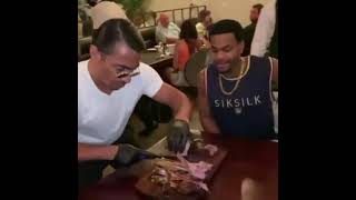 King Bach with Salt bae ( Nursret ) |part 2| in Dubai 🍗 #kingbach #nursret nur etj