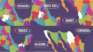 Michoacan, Estado de México, Nayarit, Tabasco, Baja California Norte, Chihuahua.