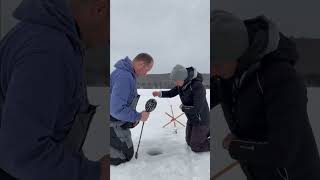 Maine ice fishing for perch #fishing #maineoutdooradventures