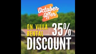 Get 35% discount on every villa throughout this October month | Luxury resort in gazipur