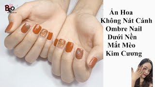 Ẩn hoa, Ombre Mắt Mèo Kim Cương Nail Siêu Đơn Giản