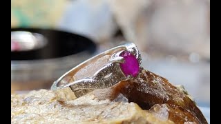 Natural Unheated Untreated Ruby pinkish beautiful Color and great Luster 925 Sterling silver