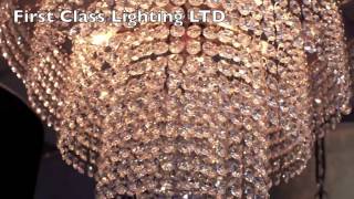 Crystal Chandelier First Class Lighting It-pl-50-L-Gold