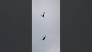 2 Military Blackhawk Helicopter's Flying in formation Flight of the Valkyrie song! #viralvideo #sub