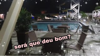 Fui na piscina 3 horas da manhã.....