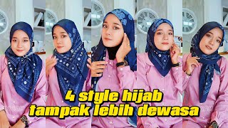 4 TUTORIAL HIJAB SEGI EMPAT SCARVES MOTIF CANTIK ELEGAN UNTUK FORMAL