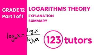 P1 || Grade 12 Logarithms Theory Part 1 with 123tutors