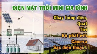 Hệ thống điện mặt trời mini giá rẻ @QTCraftsDIY