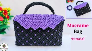 DIY Macrame Bag Tutorial | Bolsa de Macrame | 핸드메이드 마크라메 가방 (Part 1)