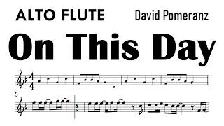 On This Day ALTO FLUTE Sheet Music Backing Track Partitura David Pomeranz