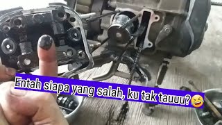 Ada lumpur di dalam mesin motor || Ganti oli mesin secara rutin dan Hati" Oli pal5u