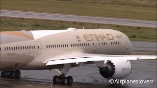 *Last Flight* Boeing 787-9 Etihad Airways Take-off in the rain | Düsseldorf Airport | [HD]