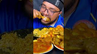 Curry and rice eating