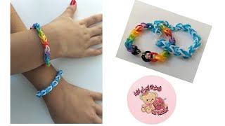 tuto comment faire un bracelet avec des élastique facile