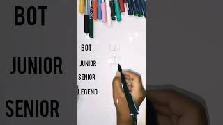 bot vs junior vs senior vs legend drawing challenge #shorts