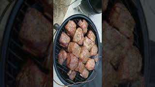 BBQ meatloaf and beef short ribs on WSMs