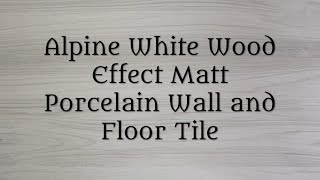 Alpine White Wood Effect Matt Porcelain 200x1200mm Wall and Floor Tile