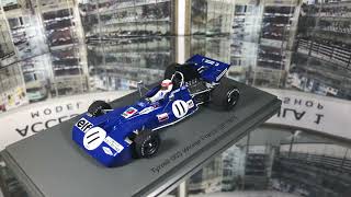 Spark 1/43 Jackie Stewart Tyrrell 003 Ford Buff Nose Winner French Grand Prix 1971