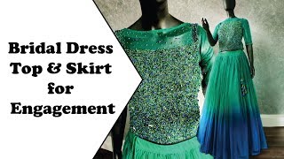 Latest Bridal Dress Top & Skirt for Engagement | Wedding Dress | Kerala Bridal Dress