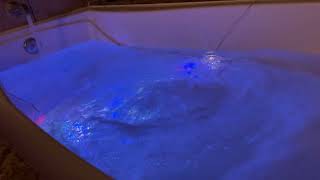 Bathtub Filling ASMR // Underwater lights and Whirlpool Jets 3 Hour Loop