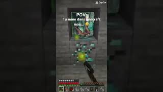 POV: tu mine dans Minecraft mais… 🤣 #drole #pourtoi