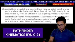 PATHFINDER KINEMATICS BYU Q.21 BY RKH SIR