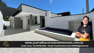 (VENDIDO) LINDA CASA COM 03 DORMITÓRIOS, PISCINA E CHURRASQUEIRA 300 METROS DO MAR EM ITANHAÉM!