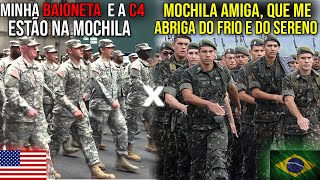 🇧🇷Brasil X 🇺🇸EUA (mochila amiga) - Canção de TFM Comparação #exercito #tfm #military