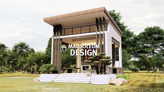 Mausoleum Design - Modern Elevated Mausoleum Design EP3