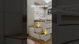 MAXIMIZE SPACE: Use Staircase Drawers and Underbed Storage #shorts #interiordesign #apartment