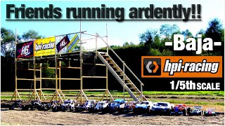 Friends running ardently!!【HPI Racing Baja】 -RAJICAN - GOPRO