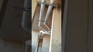 Pvc pipe celling hanging work#plumbing work#shorts