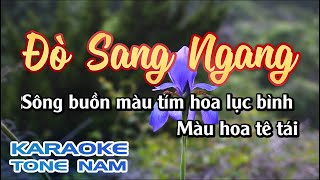 Karaoke Đò Sang Ngang | Tone Nam | Bas Chắc | Karaoke Nhạc Sống Sóc Trăng