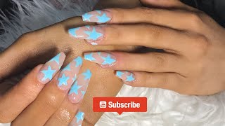 Acrylic Nails • Infill • Star Design (Kylie Jenner)