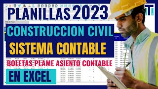 Planillas de Construcción Civil con Boletas y ASIENTO CONTABLE | Carga Masiva PLAME y AFPNET