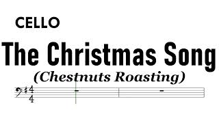 The Christmas Song Cello Sheet Music Backing Track Partitura Chestnuts Roasting