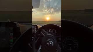 Sunset with hyryder #shorts #hyryder #toyotahyryder #grandvitara #toyota #newcar #hybrid