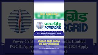 Power Grid Corporation of India Limited PGCIL Apprentices Recruitment 2024 #recruitment #jobs