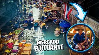 MERCADO FLUTUANTE em Bangkok na Tailândia |  VIAJE BARATO