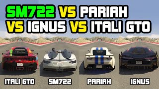 Benefactor SM722 Vs Pariah Vs Ignus Vs Itali GTO - Speed Test - GTA 5 Online