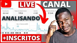 [SUPER LIVE] VEM SER ANALISADO AO VIVO AGORA!! PARA CRESCER NO YOUTUBE EM 2022