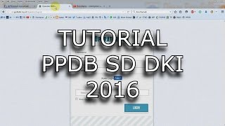 TUTORIAL PPDB DKI 2016 - Update Profil - Merubah Pasword