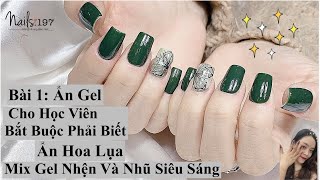 Ẩn Hoa Lụa Kết Hợp Gel Màng Nhện Siêu Đơn Giản - Học Nail Online