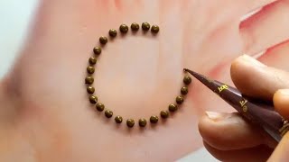 Easy Gol Tikki Mehndi Design with Earbud Trick || Mehndi Tricks With Cotton Bud | mehnditricks