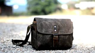 Waxed Canvas Camera Messenger Bag Men Women -- Woosir